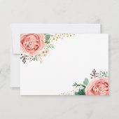 Moderne Gouden en Roze Geometrische Trouw-RSVD Kaart (Achterkant)