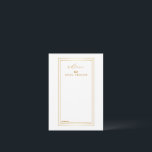 Moderne Gouden en Witte Huwelijk Advieskaart<br><div class="desc">Dit is Blank Elegant Gold en White Wedding Advice en Wishes Visitekaartje. Deze kaart is een gouden rechthoek met dubbele rand. Het is perfect als trouwplaatskaarten,  visitekaartjes en meer. Klik op de knop Aanpassen om het ontwerp aan te passen.</div>