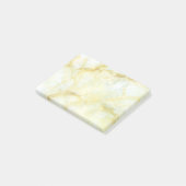 Moderne gouden en witte marmer post-it® notes (Schuin)