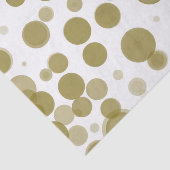 Moderne gouden en witte polka stip bubbels feest tissuepapier (Detail)