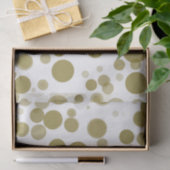Moderne gouden en witte polka stip bubbels feest tissuepapier (Geschenk)