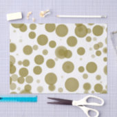 Moderne gouden en witte polka stip bubbels feest tissuepapier (Craft)