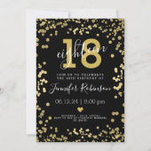 Moderne gouden en zwarte 18e olievlek-Stippen van  Kaart (Voorkant)