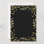 Moderne gouden en zwarte 18e olievlek-Stippen van  Kaart (Achterkant)