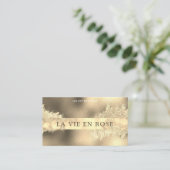Moderne gouden en zwarte faux folie visitekaartje (Staand voorkant)