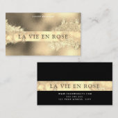 Moderne gouden en zwarte faux folie visitekaartje (Voorkant / Achterkant)