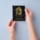 Moderne Gouden en Zwarte Schoonmaakdiensten Flyer (Hand)