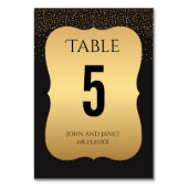 Moderne Gouden en Zwarte Tafelnummers (Voorkant)