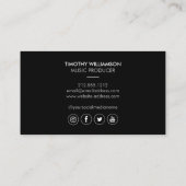 Moderne Gouden Equalizer DJ's, Muzikanten, Sociale Visitekaartje (Achterkant)