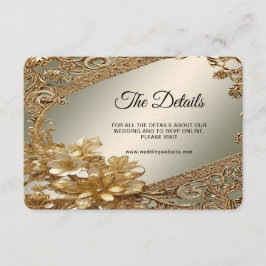 Moderne Gouden Floral Detail Behuizing Kaart