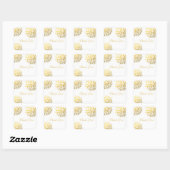 Moderne Gouden Folie Bloem Witte Elegante Sticker (Vel)