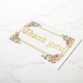 Moderne gouden folie bruiloft bedankt je kaart (Gedraaid)
