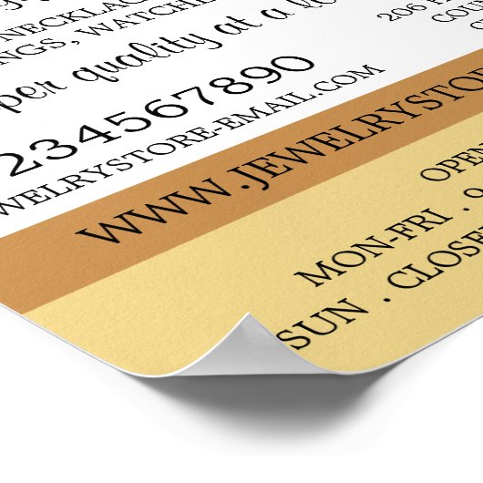 Moderne Gouden Folie Brushstroke, Sieradenwinkel Poster (Hoek)