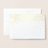 Moderne Gouden Folie Confetti Stippen Bruiloft Dan Folie Kaarten (Met envelop)