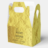 Moderne gouden folie de nacht voor bruiloft bedankdoosjes (Geopend)