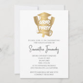 Moderne Gouden Folie Stijlvolle Script Graduation  Kaart (Voorkant)