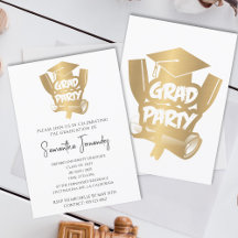 Moderne Gouden Folie Stijlvolle Script Graduation 