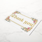 Moderne gouden folie trouwkaart bedanken uitnodiging (Gedraaid)