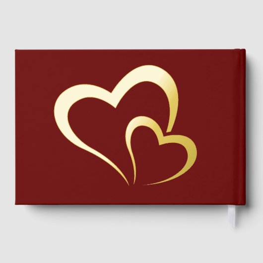 Moderne Gouden Folie Verjaardag op Maroon Monogram Gastenboek (Achterkant)