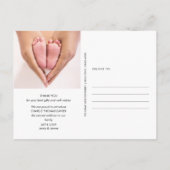 Moderne Gouden Foto Baby Geboorte Dank u Briefkaart (Achterkant)