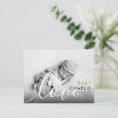 Moderne Gouden Foto Baby Geboorte Dank u Briefkaart (Staand voorkant)