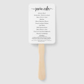 Moderne Gouden Foto Begrafenisprogramma Handwaaier (Achterkant)