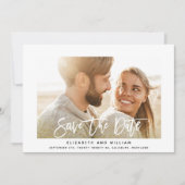 Moderne gouden foto bruiloft save the date (Voorkant)
