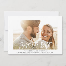 Moderne gouden foto bruiloft save the date