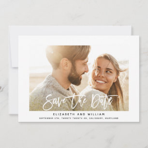 Moderne gouden foto bruiloft save the date