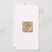 Moderne Gouden Gebogen Boog Foto QR Save the Date (Achterkant)
