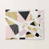 Moderne gouden geometrische abstracte vormgeving legpuzzel (Horizontaal)