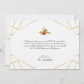 Moderne Gouden Geometrische Familie Foto Kerstmis Feestdagenkaart (Achterkant)