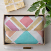 Moderne gouden geometrische kleuren tissuepapier (Geschenk)