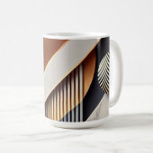 Moderne Gouden & Geometrische Koffie Mok (Voorkant rechts)