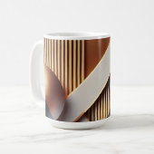 Moderne Gouden & Geometrische Koffie Mok (Voorkant links)