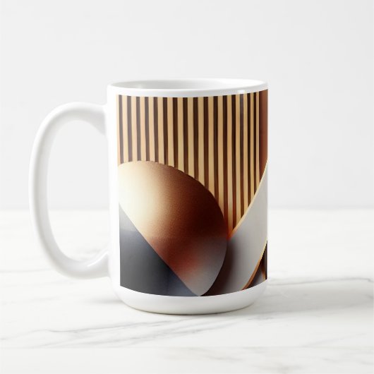 Moderne Gouden & Geometrische Koffie Mok (Links)