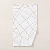 Moderne gouden geometrische lijnen Abstract ontwer Bad Handdoek (Handdoek)