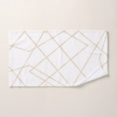 Moderne gouden geometrische lijnen Abstract ontwer Bad Handdoek (Handdoek)