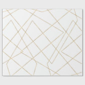 Moderne gouden geometrische lijnen Abstract ontwer Cadeaupapier (Vlak)