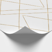 Moderne gouden geometrische lijnen Abstract ontwer Cadeaupapier (Hoek)
