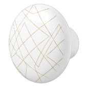 Moderne gouden geometrische lijnen Abstract ontwer Keramische Knop (Rechts)