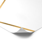 Moderne gouden geometrische lijnen Abstract ontwer Poster (Hoek)