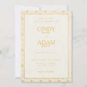 Moderne gouden geometrische Lijst bruiloft Kaart (Voorkant)