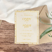 Moderne gouden geometrische Lijst bruiloft Kaart