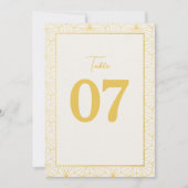 Moderne Gouden Geometrische Lijst Trouwtafel Numme (Voorkant)