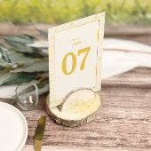 Moderne Gouden Geometrische Lijst Trouwtafel Numme