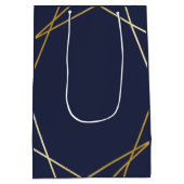 Moderne Gouden Geometrische Promotionele Marketing Medium Cadeauzakje (Achterkant)