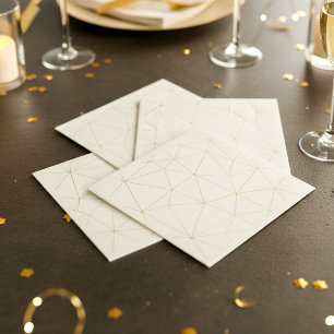 Moderne gouden geometrische servet