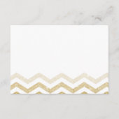 Moderne Gouden Glamour Chevron Informatie Kaart (Achterkant)