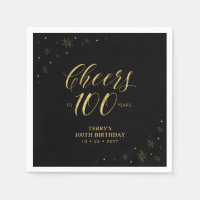 Moderne Gouden Glans & Proost 100e Verjaardagsfees
